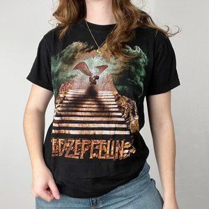 Led Zeppelin Stairway To Heaven Band Tee Graphic T-Shirt Oversized Retro Vintage